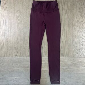 Lululemon In Focus Run Tight 27” Size 6 Burgundy High Rise Running Leggings
